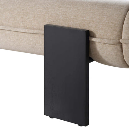 Elystan Oval Headboard Upholstered Bed.