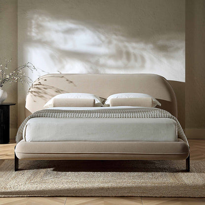 Elystan Oval Headboard Upholstered Bed.