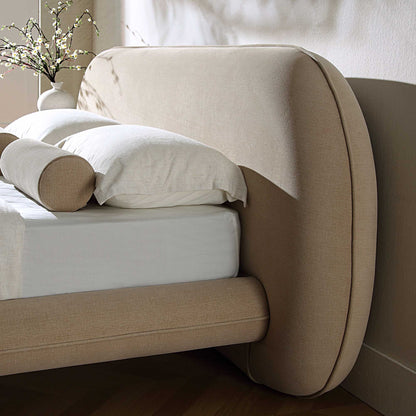 Elystan Oval Headboard Upholstered Bed.