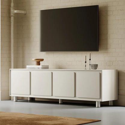 Modern White Tall TV Stand