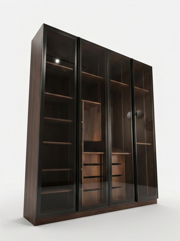 Modern Smoked Glass Wardrobe