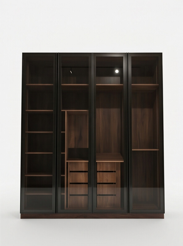 Modern Smoked Glass Wardrobe