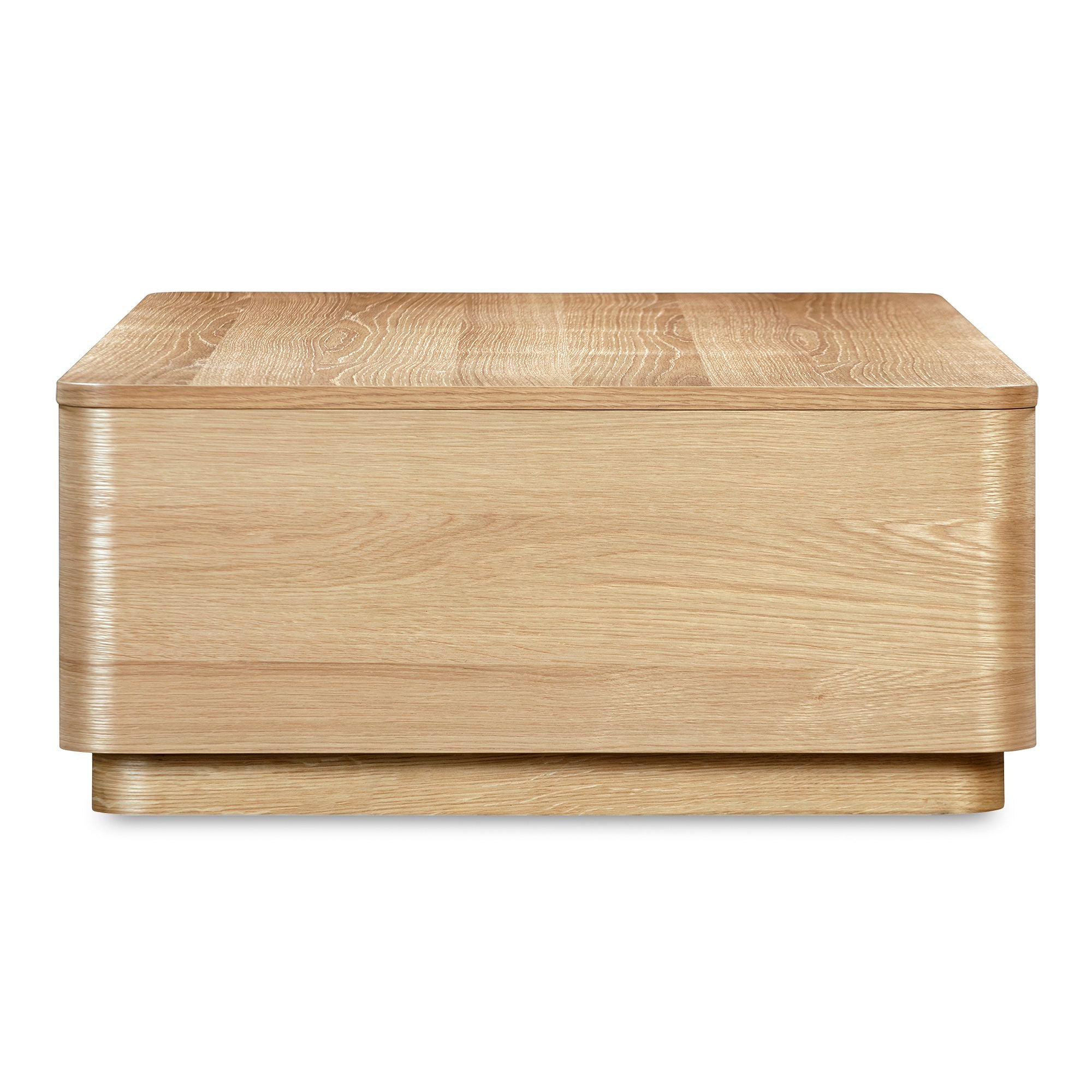 Rina Curved Oak Pedestal Coffee Table