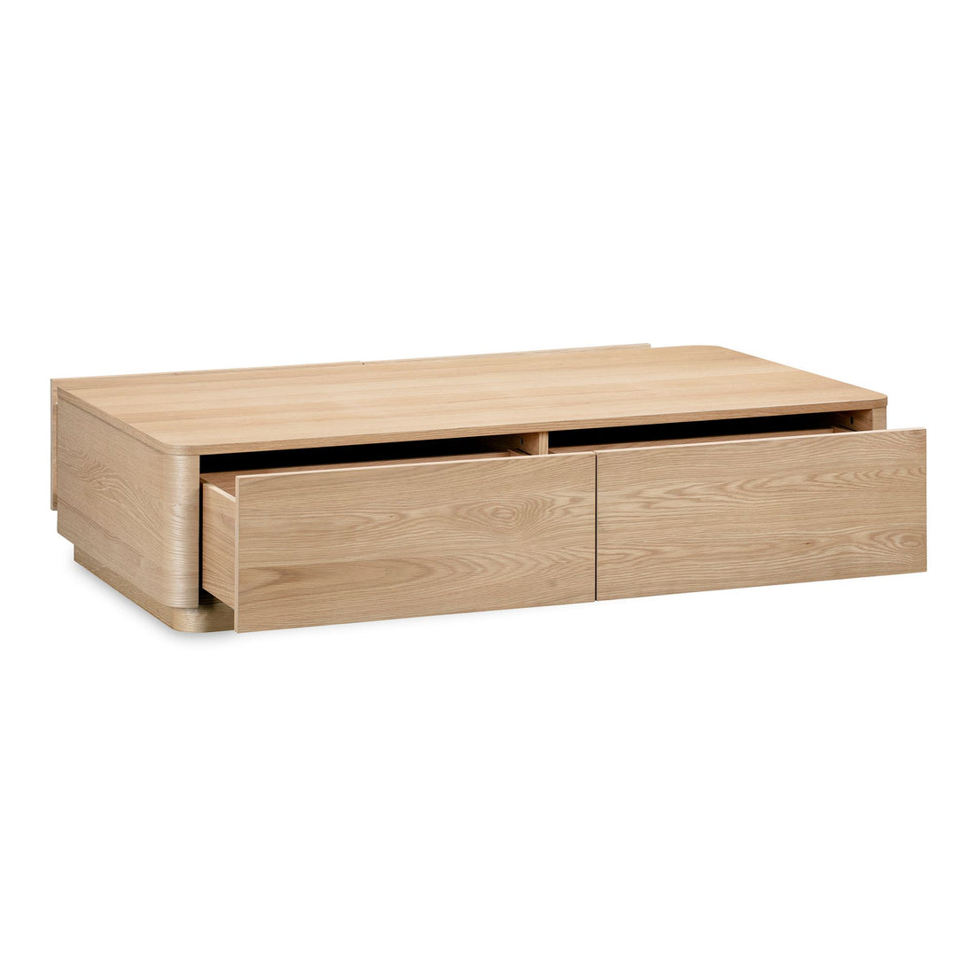 Rina Curved Oak Pedestal Coffee Table