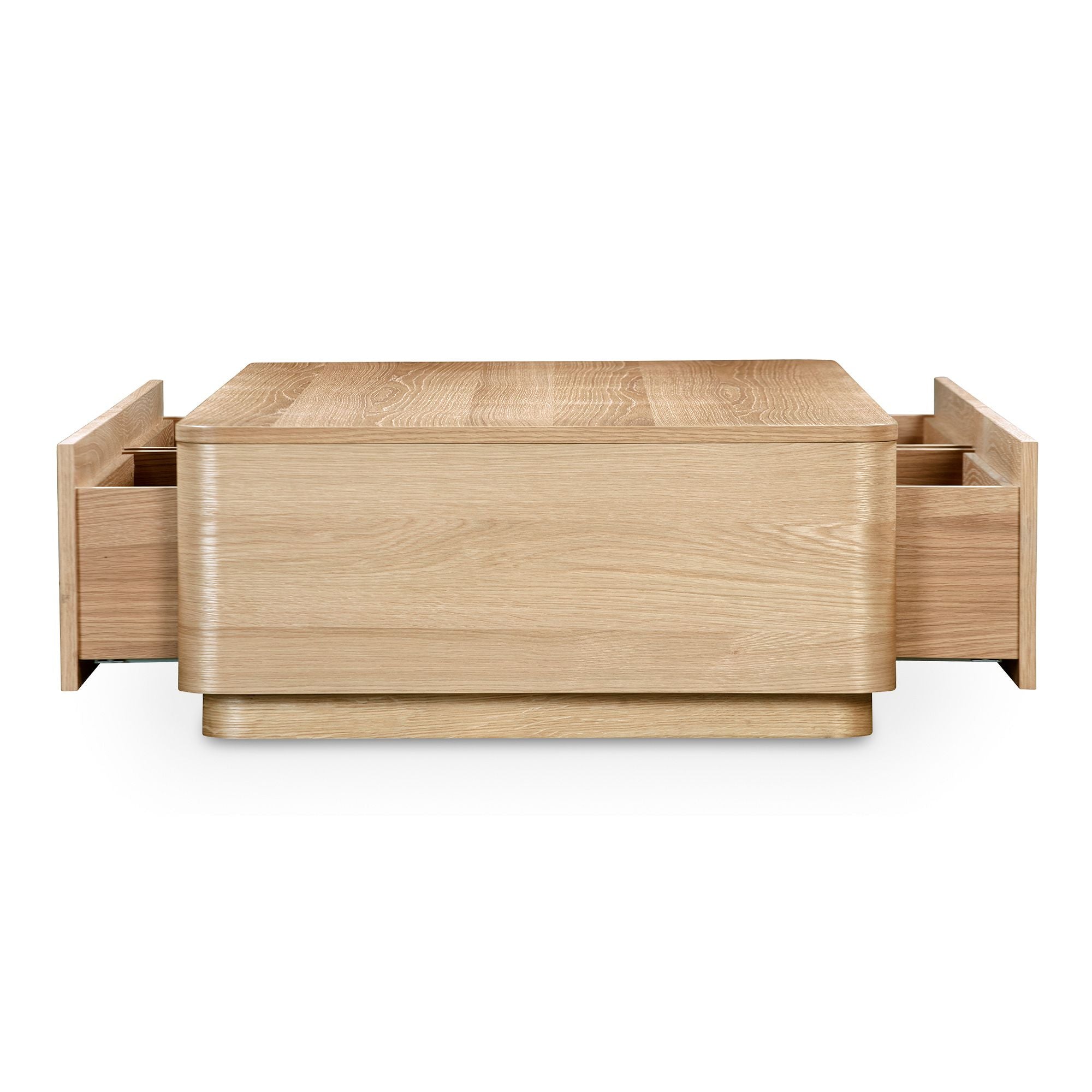 Rina Curved Oak Pedestal Coffee Table