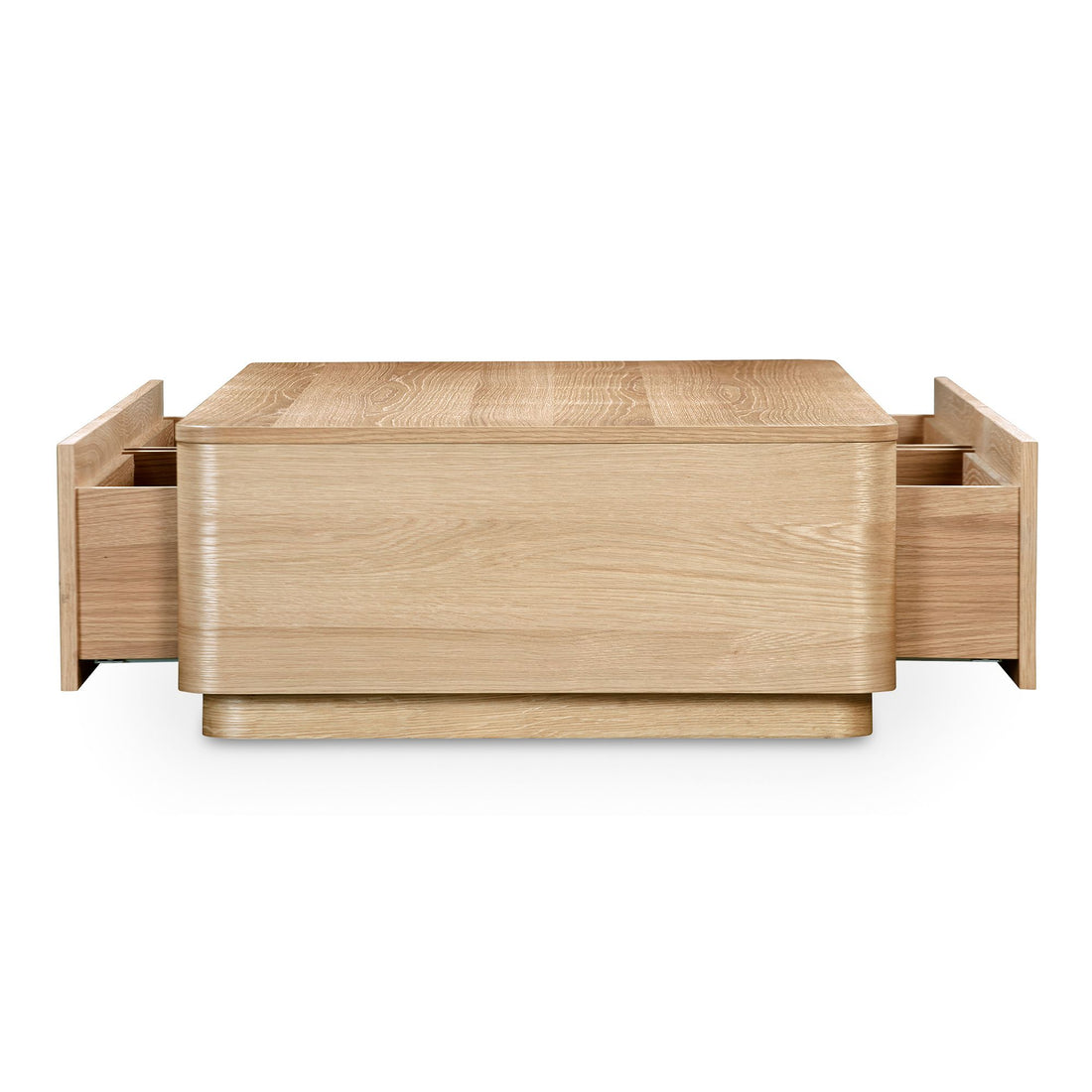 Rina Curved Oak Pedestal Coffee Table