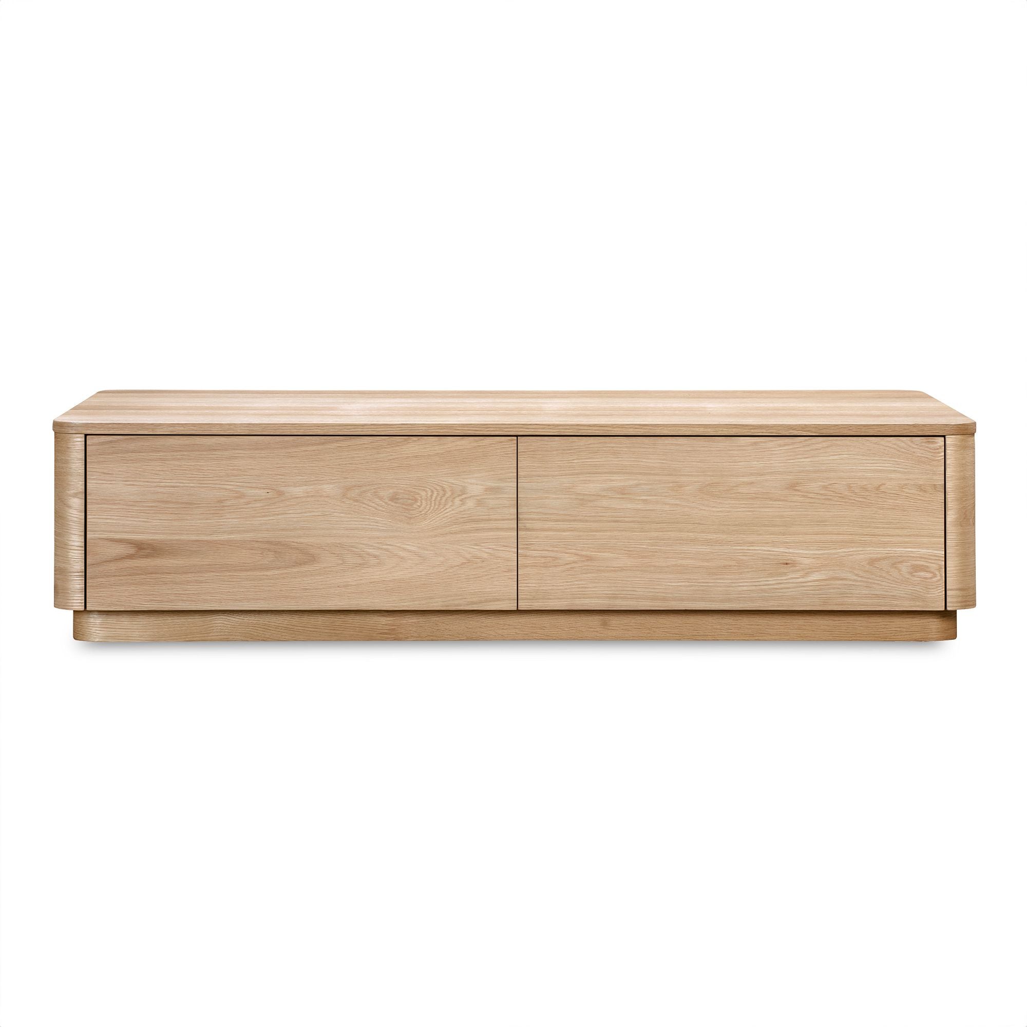 Rina Curved Oak Pedestal Coffee Table