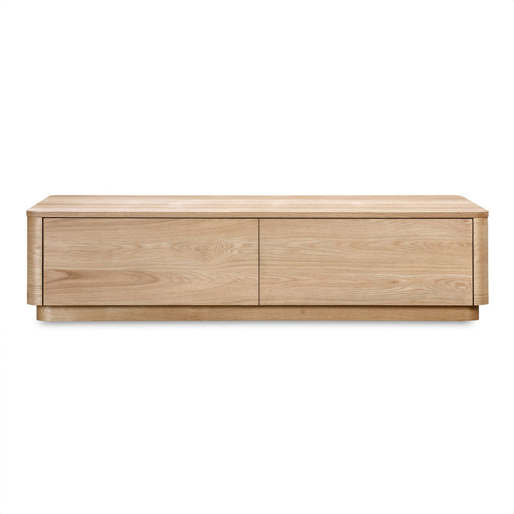 Rina Curved Oak Pedestal Coffee Table